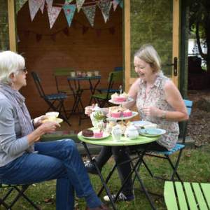 a group of people sitting at a table