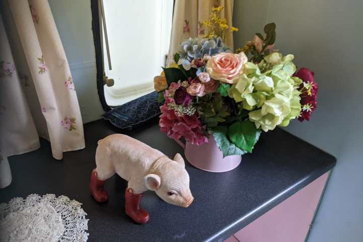Piggy themed Vintage Caravan